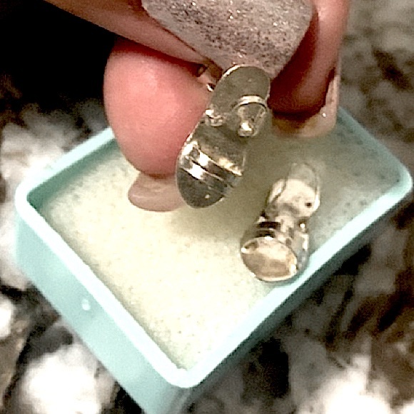 STERLING SILVER PIERCED EARRINGS - Picture 1 of 3